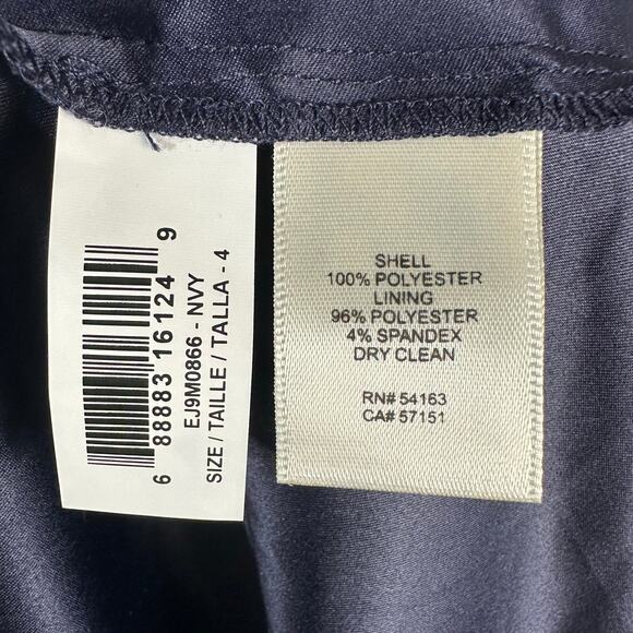 Eliza J Crystal Detail High-Low Party Formal Gown Size US 4 Navy - Picture 6 of 10